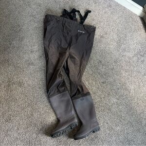 Compass Men’s Boot Brown Fishing Waders with Size 9 Boots
